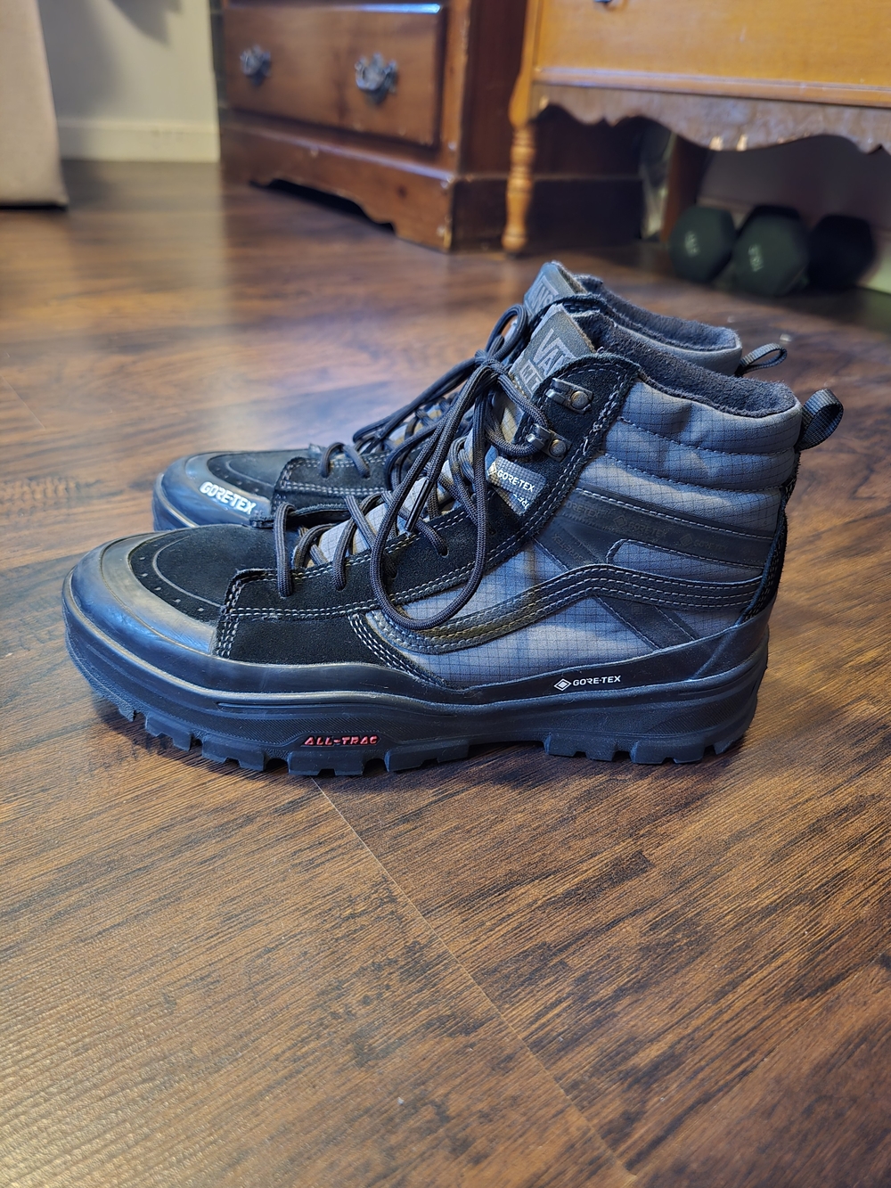 Vans Black and Gray Gore-Tex All-Trac High-Top Boots